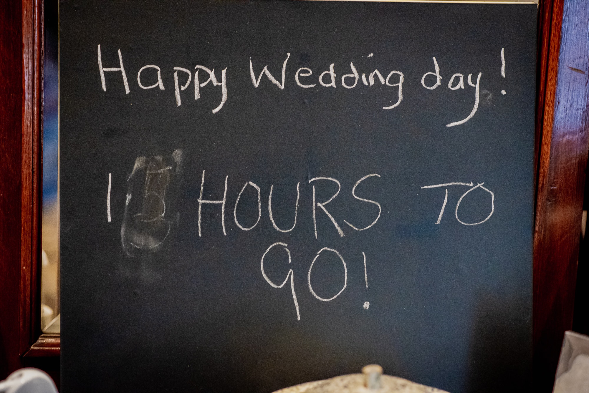 Hours to go until Wedding Day